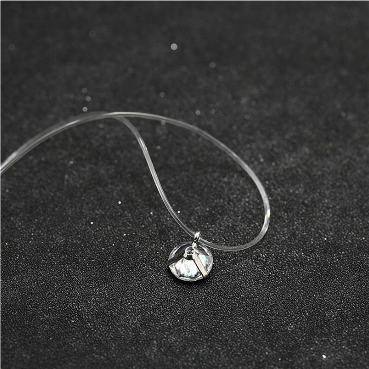Fashion Shiny Crystal Necklace - Baitcasting Reel 评论和价格