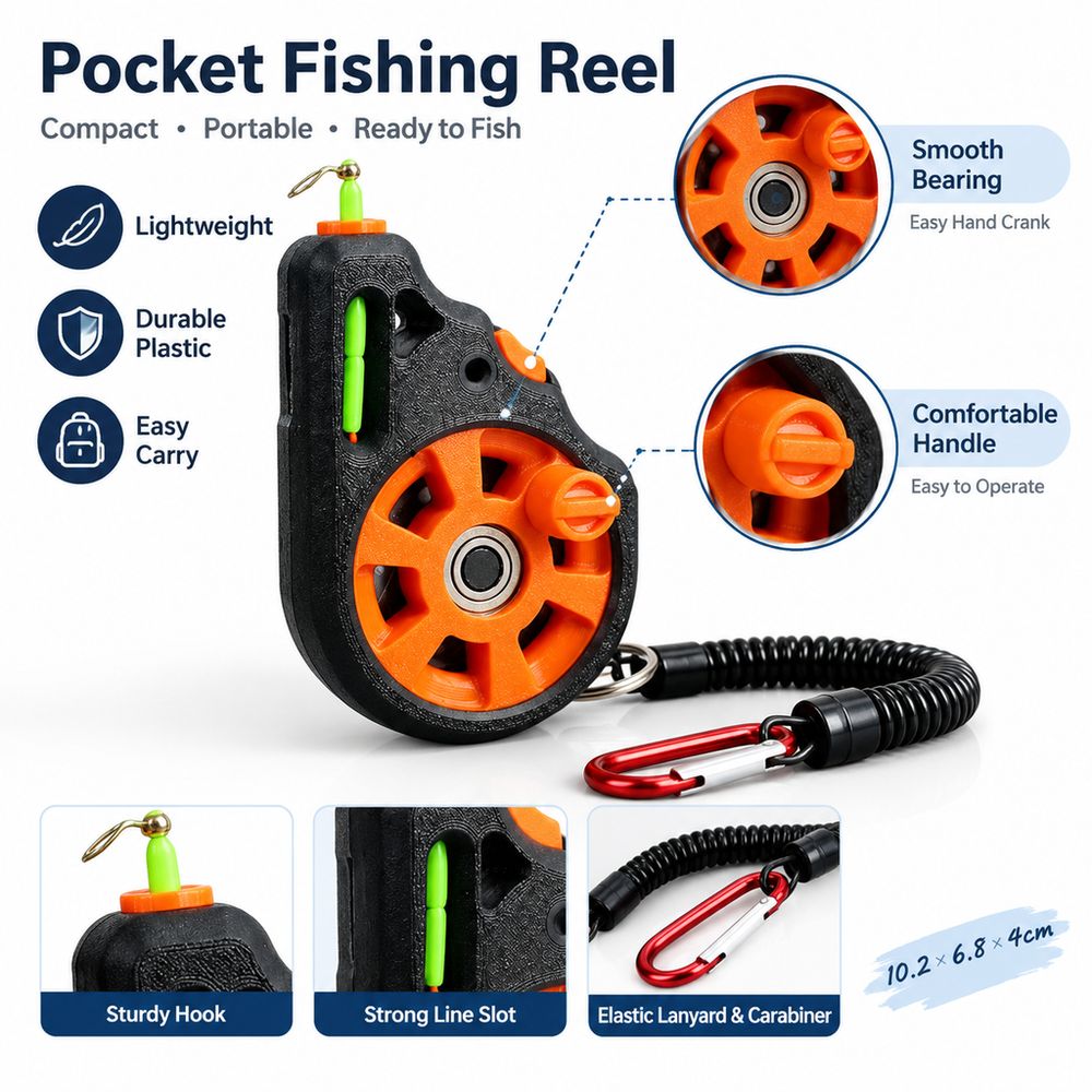 New Hand Line Reel Pocket Fish - Baitcasting Reel 评论和价格